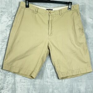Polo Ralph Lauren Mens 36 Shorts Relaxed Fit Chino Khaki Flat Front Logo